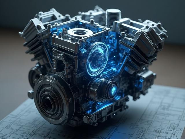 Animated cutaway of a 4-stroke engine