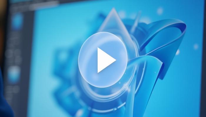 Screenshot of a video tutorial interface with graphic design software